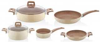 EW's Kitchenware 7 Parça Granit Tencere ve Tava Seti