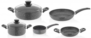 EW's Kitchenware 7 Parça Granit Tencere ve Tava Seti