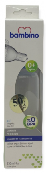 Bambino Altı Köşe Silikon Kiraz Uçlu Cam (250 ml)