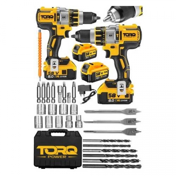 Torq Power XR-ULTRA 58 V 8 Ah Akülü Matkap
