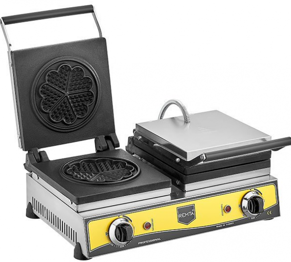 Remta Çiftli Çiçek Waffle Makinesi (21 cm)