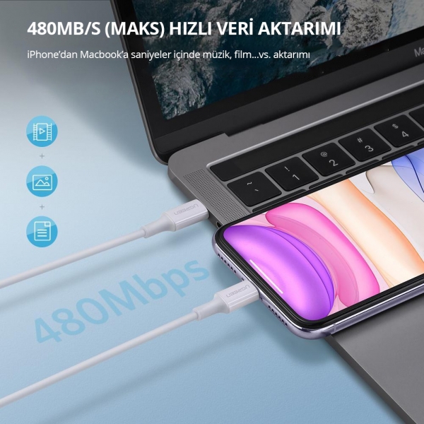 Ugreen 60749 Şarj Kablosu (2 m)