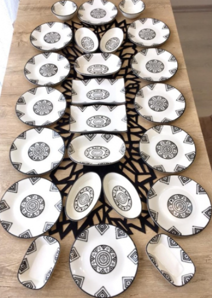 Venüs Home Kilim Desen 23 Parça Kahvaltı Takımı