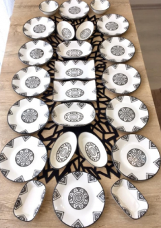 Venüs Home Kilim Desen 23 Parça Kahvaltı Takımı