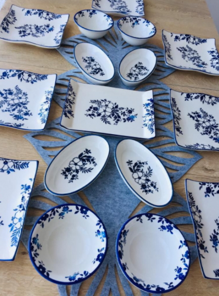 Venüs Home Yasemin Desen 17 Parça Kahvaltı Takımı (17 Parça)
