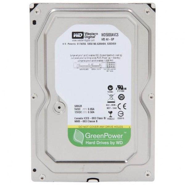 WD AV-GP HDD (500 GB)