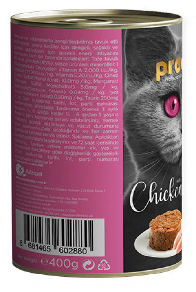 Pro Choice Tavuk Yavru Tahılsız 400 gr Kedi Maması