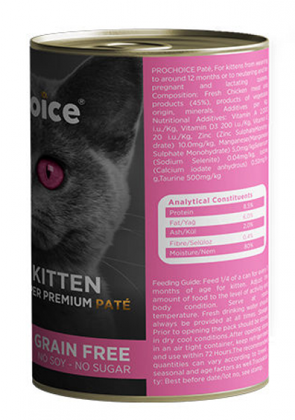 Pro Choice Tavuk Yavru Tahılsız 400 gr Kedi Maması