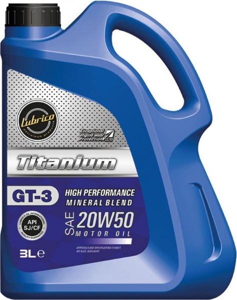 Lubrico Titanium GT-3 20W-50 Motor Yağı (3 litre)
