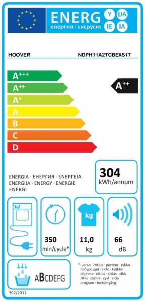 Hoover NDPH11A2TCBEXS-17 Isı Pompalı Kurutma Makinesi