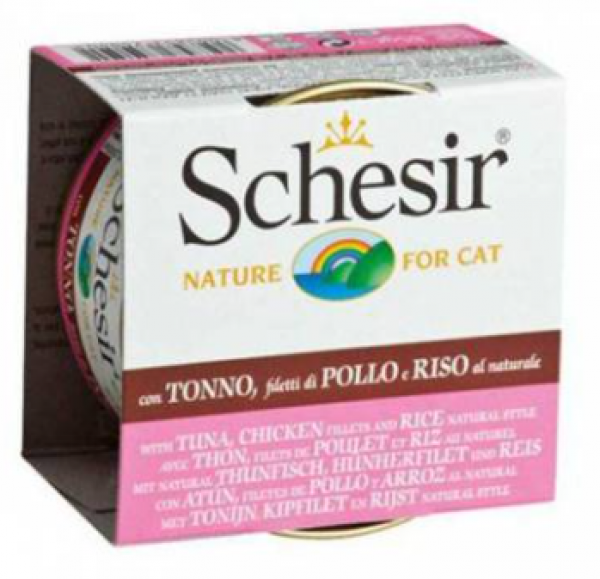 Schesir Ton Balıklı Tavuklu ve Pirinçli 85 gr Kedi Maması