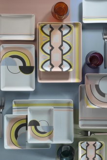 Kütahya Porselen Art Deco 18 Parça Yemek Takımı