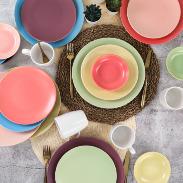 Keramika Rainbow Soft Matte 24 Parça Kahvaltı Takımı