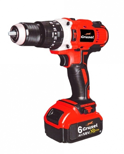 Grusel GRX 58 V 5 Ah Akülü Matkap (Kırmızı)