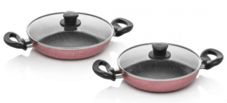 EW's Kitchenware De Cera Rose Gold 4 Parça Granit Sahan Tava Seti