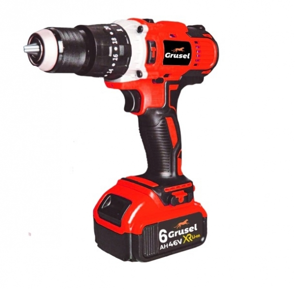 Grusel GRX 46 V 6 Ah Akülü Matkap (Kırmızı)
