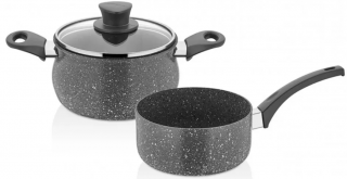 EW's Kitchenware 3 Parça Granit Tencere ve Tava Seti
