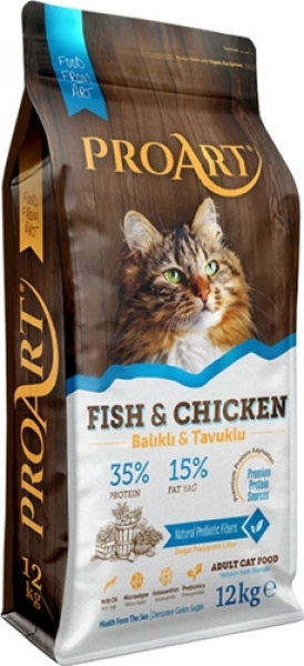 Proart Tavuk Etli ve Balıklı 12 kg Kedi Maması
