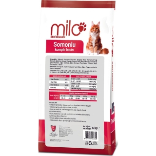 Milo Adult Somonlu 10 kg Kedi Maması