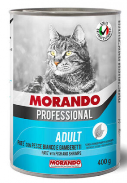 Morando Pate Beyaz Balık Karides 400 gr Kedi Maması