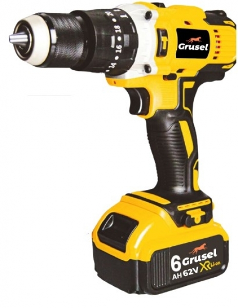 Grusel GRX 62 V 6 Ah Akülü Matkap (Sarı)
