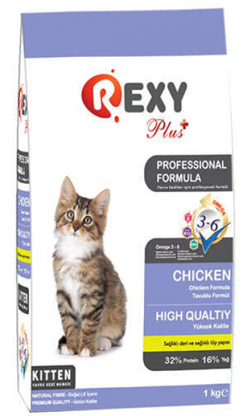 Rexy Plus Tavuk Etli Yavru 1 kg Kedi Maması