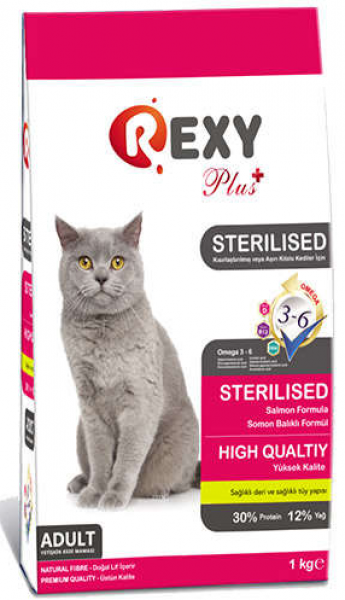 Rexy Plus Somonlu Kısırlaştırılmış 1 kg Kedi Maması