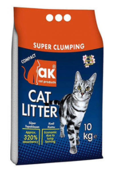 Akkum Pudra Kokulu Kalın Taneli 10 Kg Kedi Kumu (Kalın Taneli)