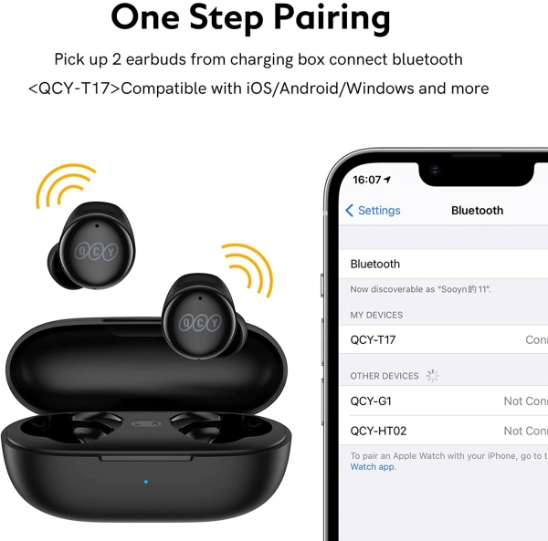 QCY T17 Tam Kablosuz Kulaklık