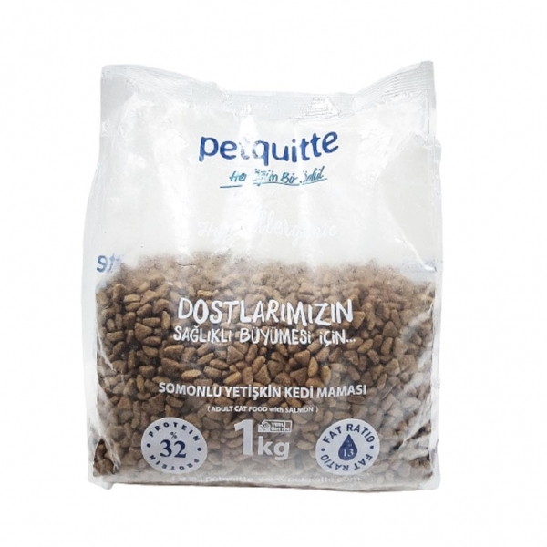 Petquitte Somonlu Yetişkin 1 kg Kedi Maması