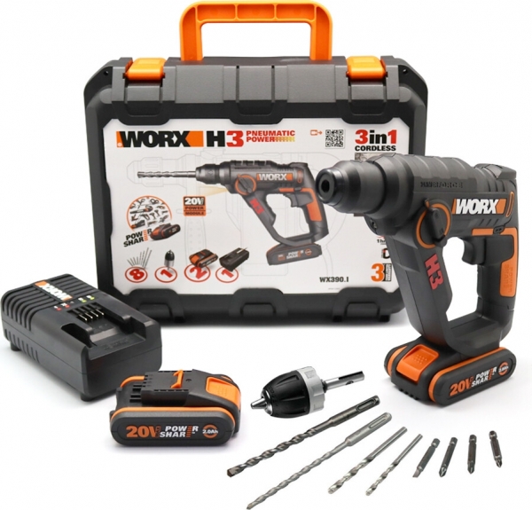 Worx WX390.1 Akülü Matkap (2 Akülü)
