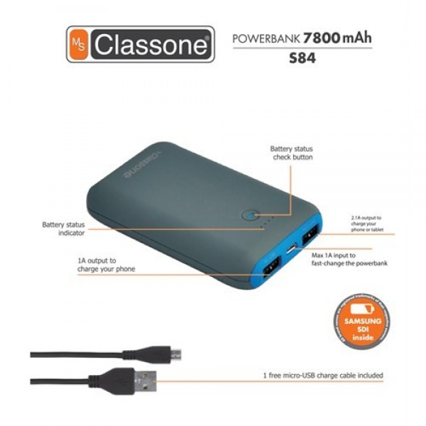 Classone S84 7800 mAh Powerbank