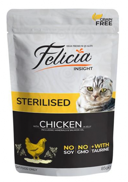 Felicia Sterilised Tavuklu Yaş 85 gr Kedi Maması