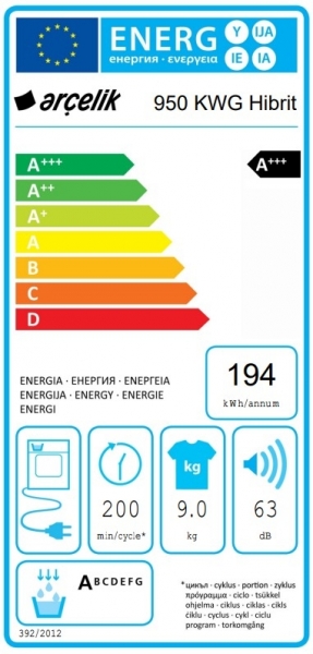 Arçelik 950 KWG Hibrit Kurutma Makinesi