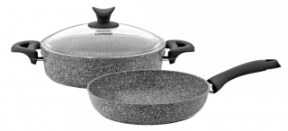 Taç Granit Plus 2 Parça Set Sedef Tencere ve Tava
