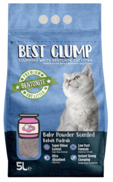 Best Clump Bebek Pudralı 5 lt Kedi Kumu (5 lt)