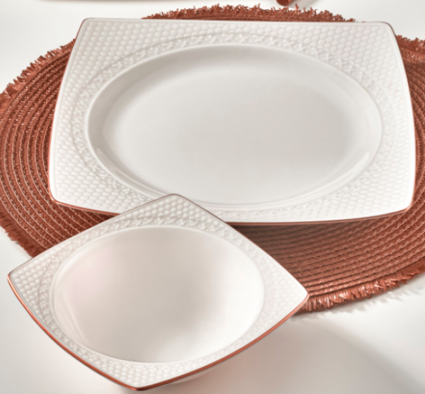 Güral Porselen Bonenjoy Copper Bakır 08Y130CP 8 Parça Yemek Takımı