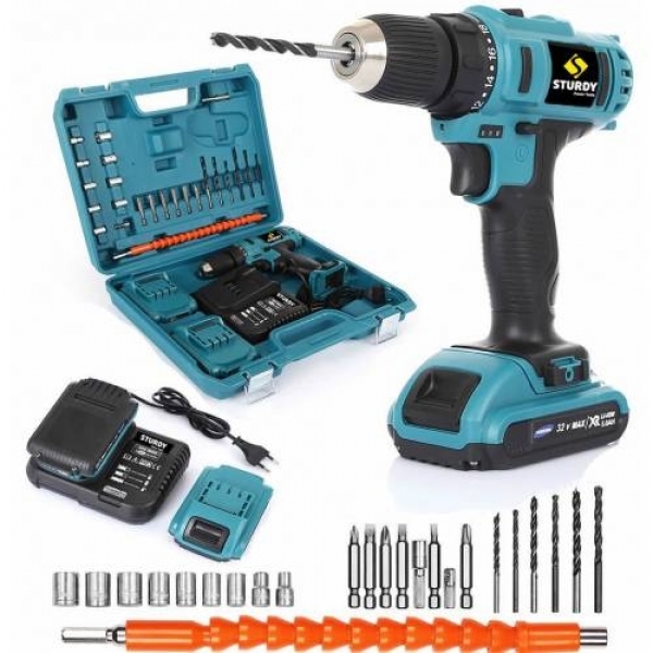 Sturdy 32 V 5 Ah Darbeli Akülü Matkap