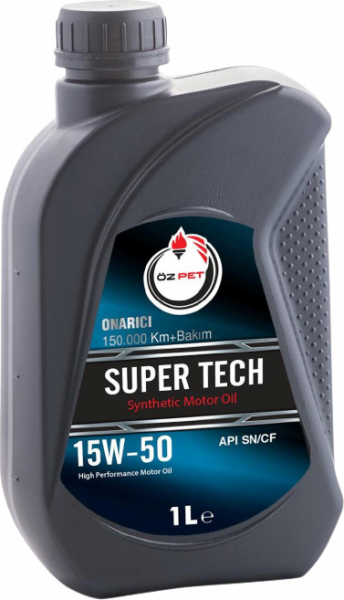 Öz Pet Super Tech Onarıcı 150.000 Km+Bakım 15W-50 Motor Yağı (1 litre)