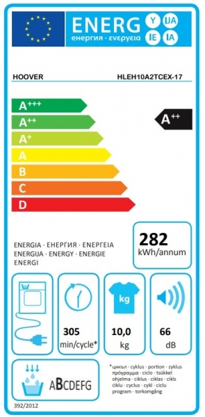 Hoover HLEH10A2TCEX-17 Isı Pompalı Kurutma Makinesi
