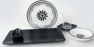 Keramika Black Rose 21 Parça Kahvaltı Takımı