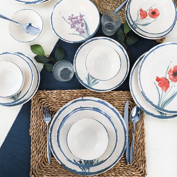 Keramika Anatolian Flowers 24 Parça Yemek Takımı
