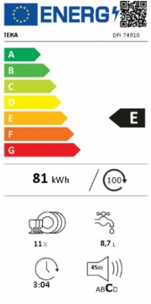 Teka DFI 74910 TTM Bulaşık Makinesi