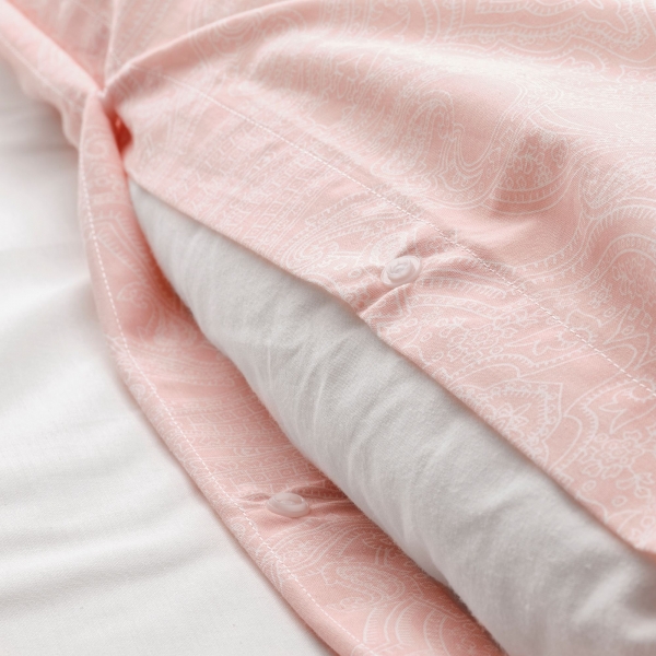 Ikea Jattevallmo 240x220 cm (Beyaz / Açık Pembe)