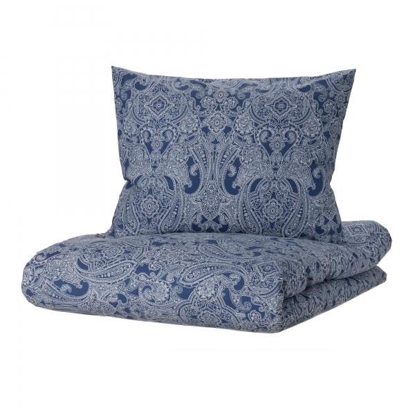 Ikea Jattevallmo 240x220 cm (Koyu Mavi / Beyaz)