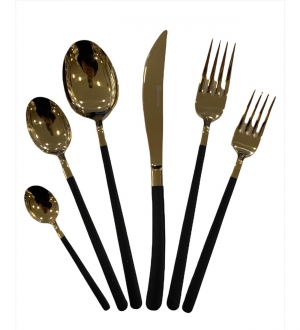 Decovien Siyah Gold Comfrot	36 Parça Çatal Kaşık Bıçak Takımı