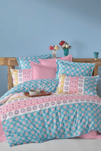 Soley Ethnic Dört Mevsim 200x220 cm (Petrol Yeşili)