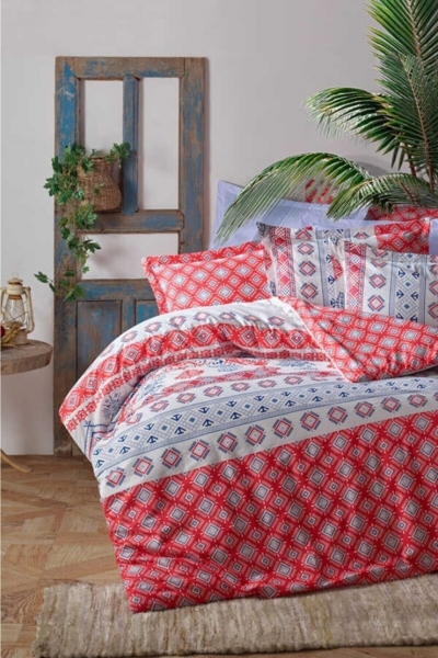 Soley Ethnic Dört Mevsim 180x230 cm (Kırmızı)