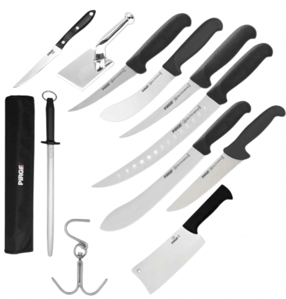 Pirge 35192 Butcher's Profesyonel Mega Kasap Bıçak Seti 12 Parça