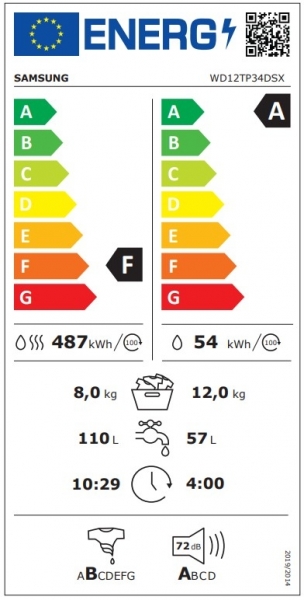 Samsung WD12TP34DSX/AH Çamaşır Makinesi